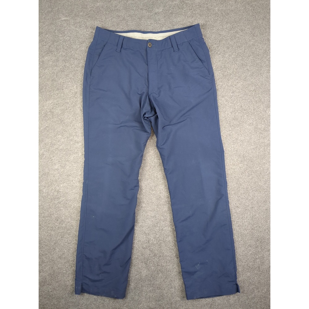 Under Armour Mens Pants 36/32 Blue Golf Performance Loose Fit Casual - Picture 2 of 11